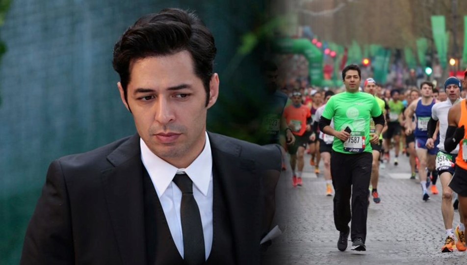 Oyuncu Mert Fırat Paris'te depremzedeler için maratona katıldı