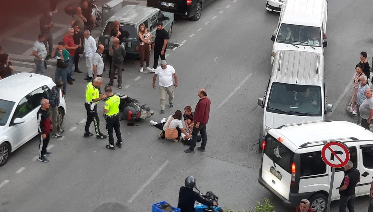 Yolun karşısına geçmek isteyen genç kıza motosiklet çarptı