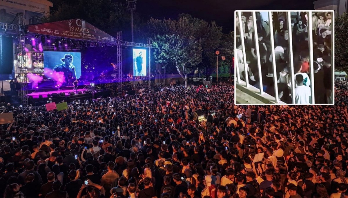 Denizli'de Ceza konserinde kavga