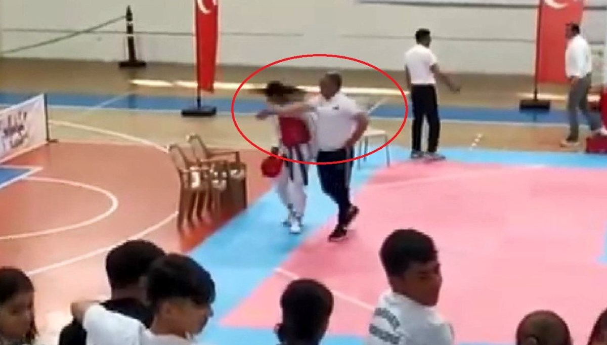 Antrenörden kaybeden genç kıza tokat