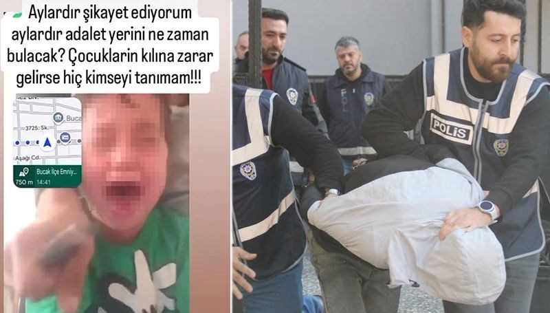 Çocuğunun boğazına bıçak dayayan cani baba yeniden tutuklandı