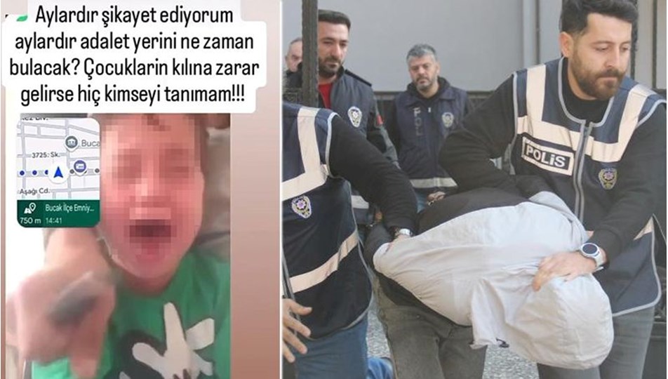 Çocuğunun boğazına bıçak dayayan cani baba yeniden tutuklandı