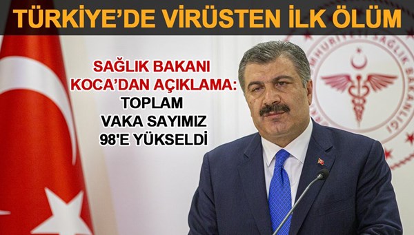 Türkiye'de corona virüs kaynaklı ilk ölüm