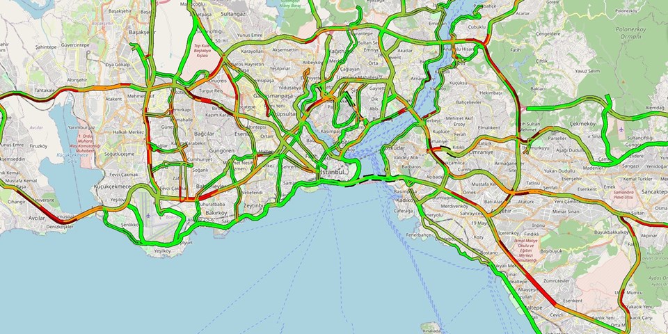 İstanbul'da kar yağışı trafiği etkiledi - 1