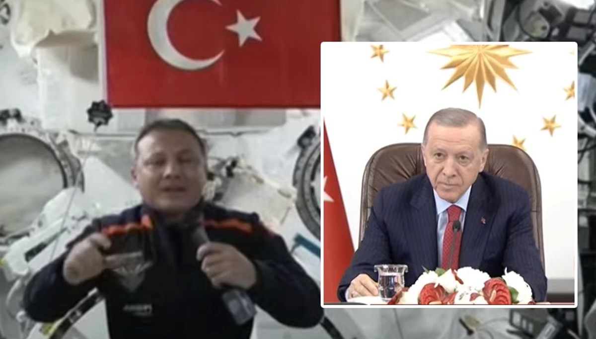 Cumhurbaşkanı Erdoğan Türk astronot ile görüştü | Alper Gezeravcı: Burada deneyler yapıp sonuçları ülkemize getireceğim