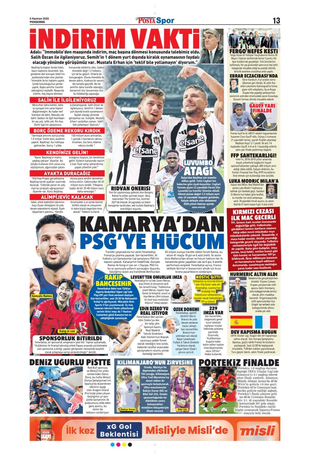 Transferin gündemi Sane (5 Haziran 2025 spor manşetleri) - 12