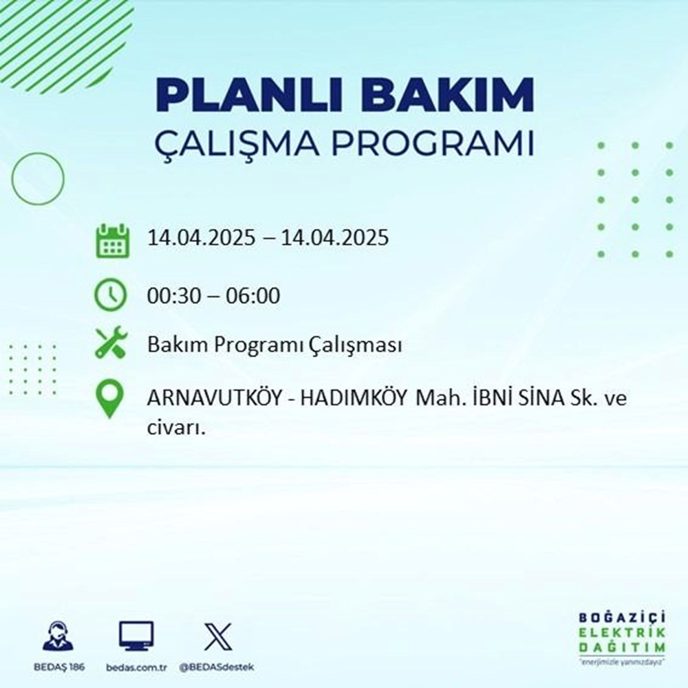 İstanbul'un 23 ilçesinde elektrik kesintisi: Elektrikler ne vakit gelecek? 9 saat sürecek (14 Nisan BEDAŞ kesinti programı) 75 G3QsXYAIoE6FLWRLbB51zg