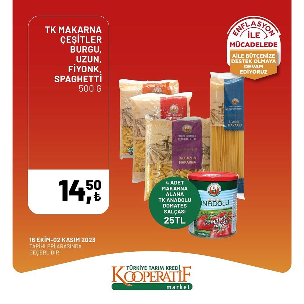 İNDİRİM BUGÜN BAŞLADI! Tarım Kredi Kooperatifi Market İndirim Kataloğu | Siirt Olay Haber Tarım Kredi Kooperatif Market ekim ayına özel yeni indirimli ürünler listesi: Yüzde 50 indirim bugün başlıyor (16 Ekim-2 Kasım 2023 Tarım Kredi Market indirimleri) - 48