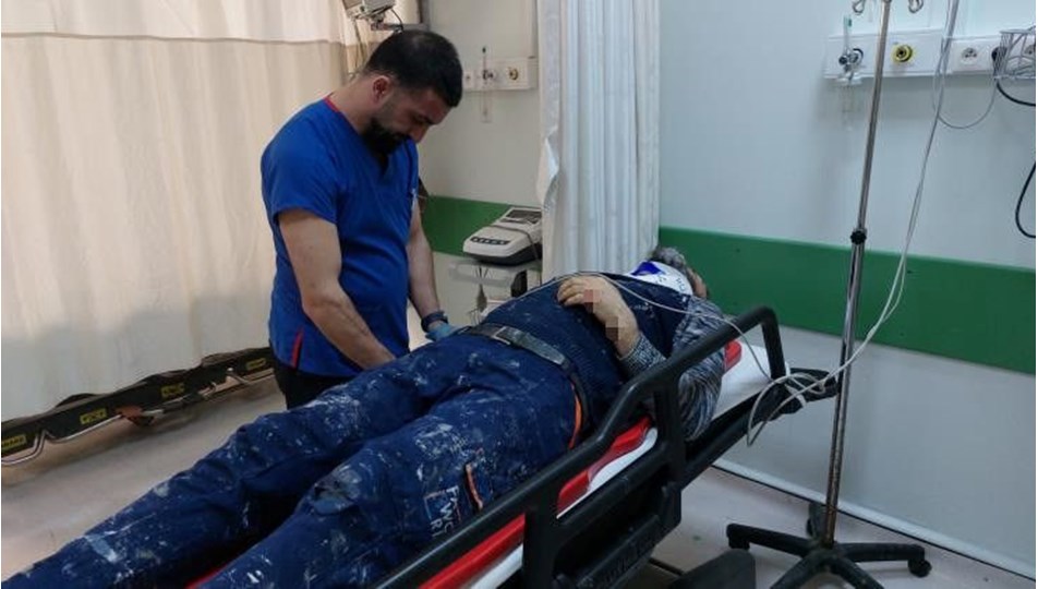 İnşaattan düşen işçi hastanelik oldu