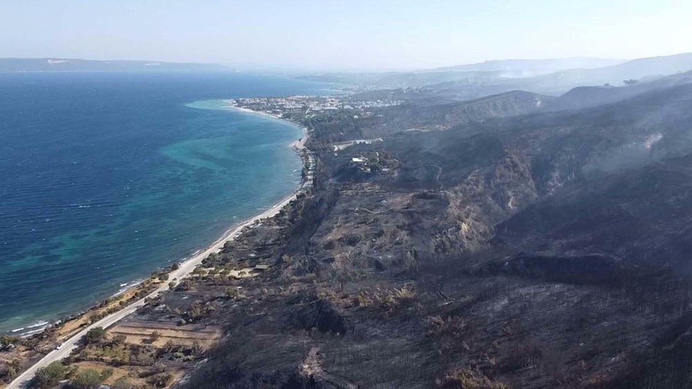 Çanakkale orman yangını: İki büyük felaketin zararı uydudan görüntülendi - 5