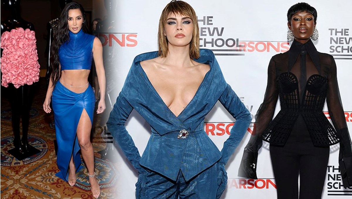 Kim Kardashian, Cara Delevingne ve Jodie Turner-Smith moda için bağış gecesinde