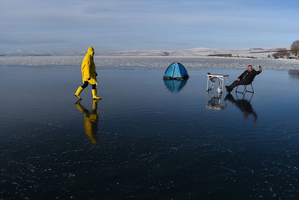 Çıldır Gölü'nde masalsı kış güzelliği - 19