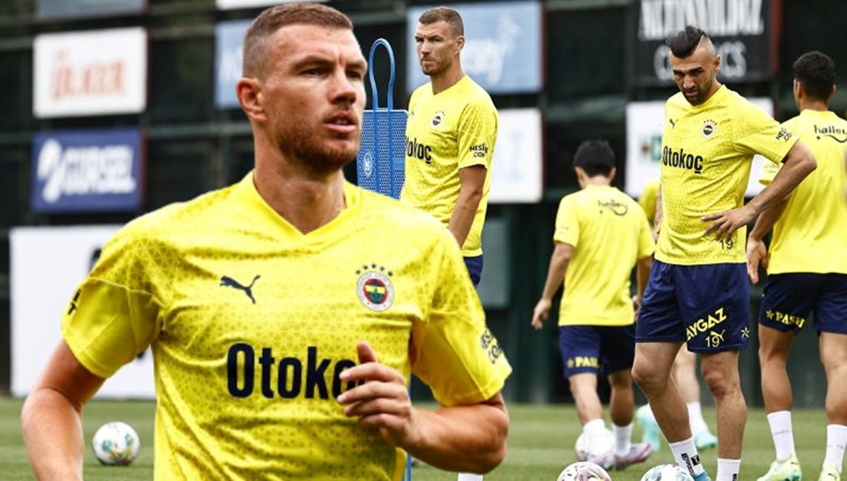 Edin Dzeko Fenerbahçe formayla ilk idmanına çıktı