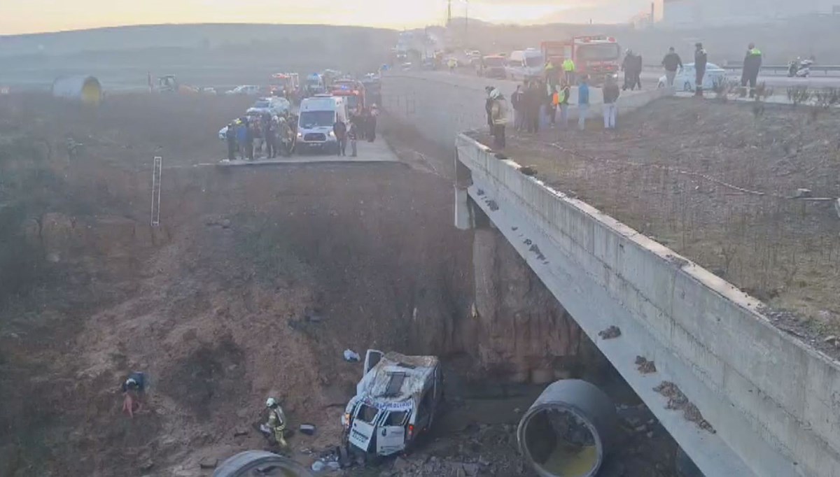 İşçi servisi şarampole devrildi: 1 ölü, 14 yaralı