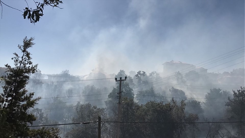 Alanya'da villalar bölgesinde yangın - 4