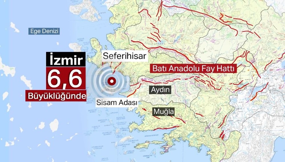 Son Dakika: İzmir'deki 6.6'lık depremden kareler - 1