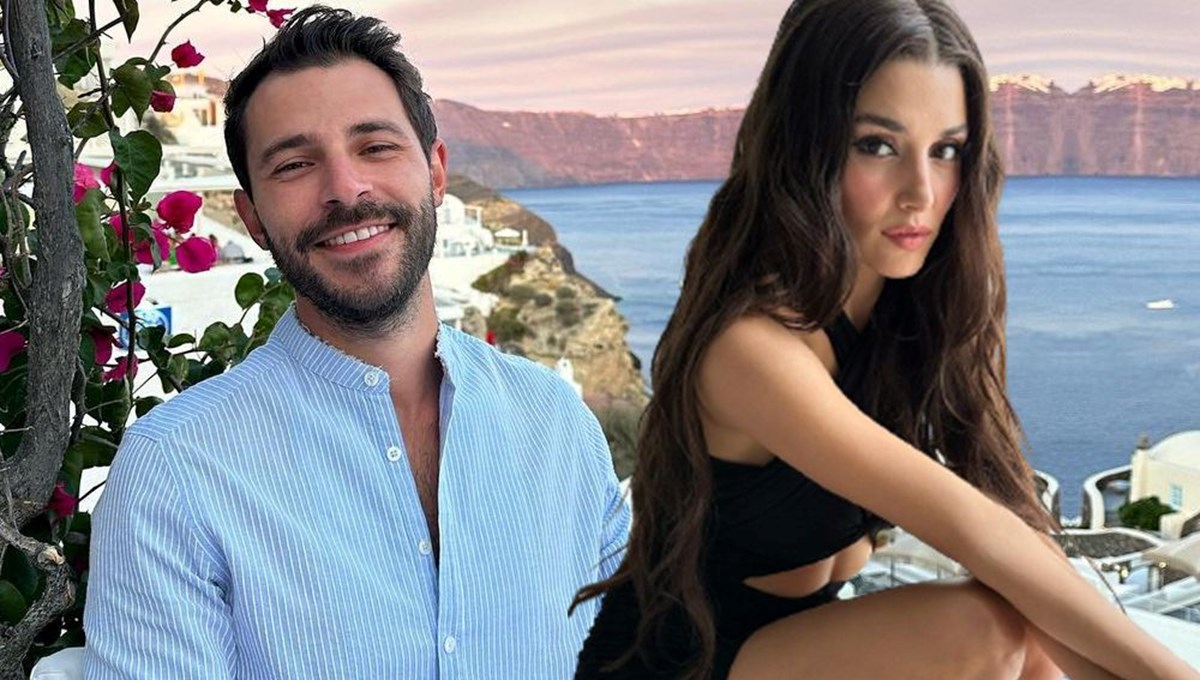 Hande Erçel ile Hakan Sabancı'dan mutluluk pozu Hande Erçel ile Hakan Sabancı'dan mutluluk pozu