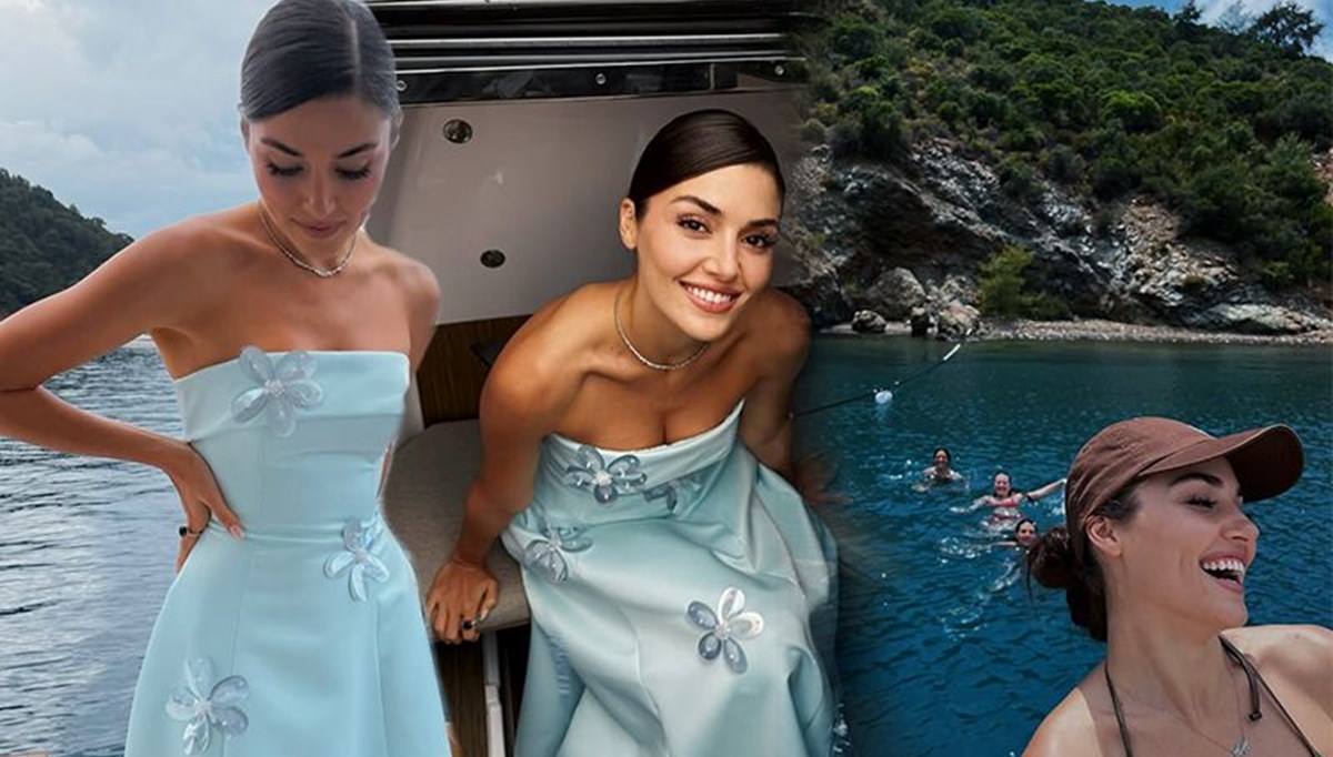 Hande Erçel tekneden paylaştı