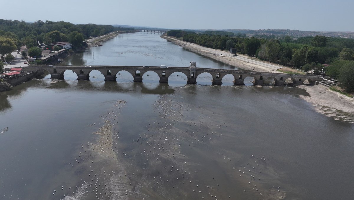Meriç Nehri'nde su seviyesi azaldı