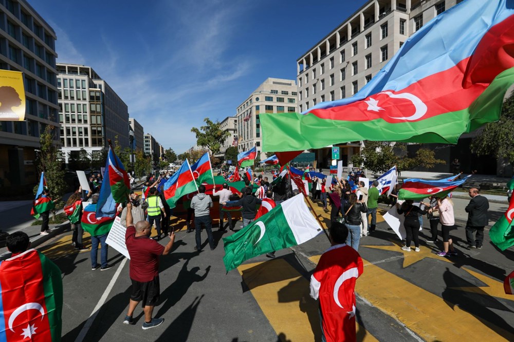 Beyaz Saray önünde Azerbaycan'a destek mitingi düzenlendi - 6