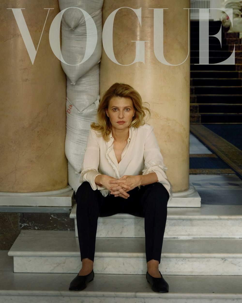 Ukrayna Başkanı Vladimir Zelenski ve First Lady Olena Zelenska Amerikan Vogue dergisine röportaj verdi - 1