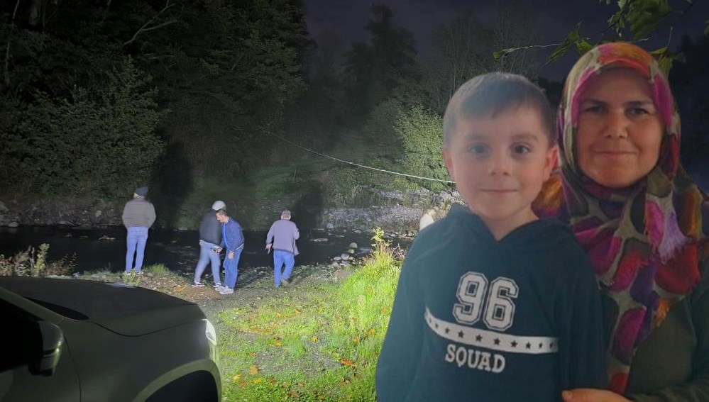 Kayıp anne-oğul için arama çalışması