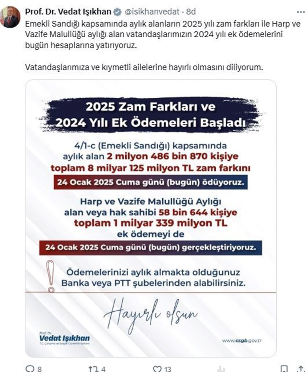 Maaş farkları ödeme tarihi belli oldu: Emekli maaş farkları ne zaman yatacak? SSK Bağkur 14 günlük fark ödeme tarihi - 2