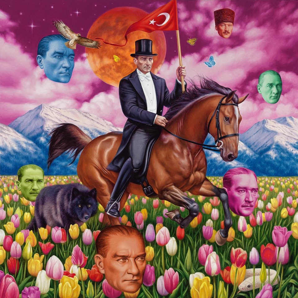 Amerikalı çağdaş sanatçı Alex Gross'tan Atatürk portresi - 1