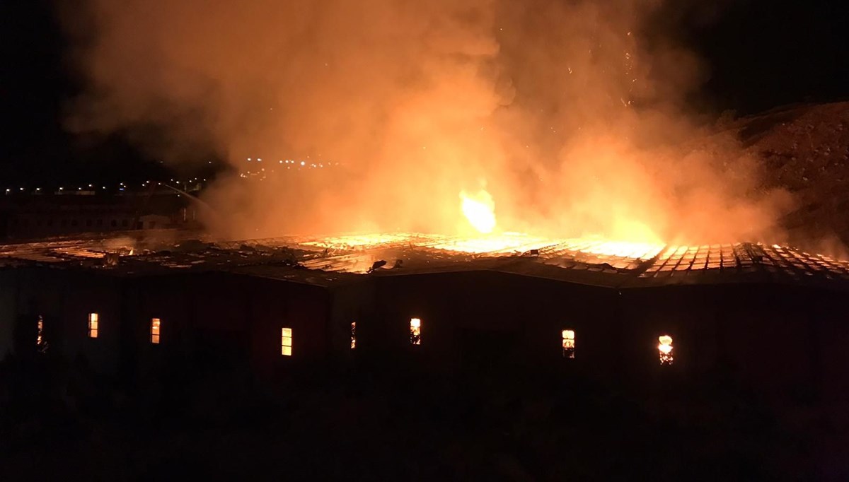 Kayseri'de fabrika yangını