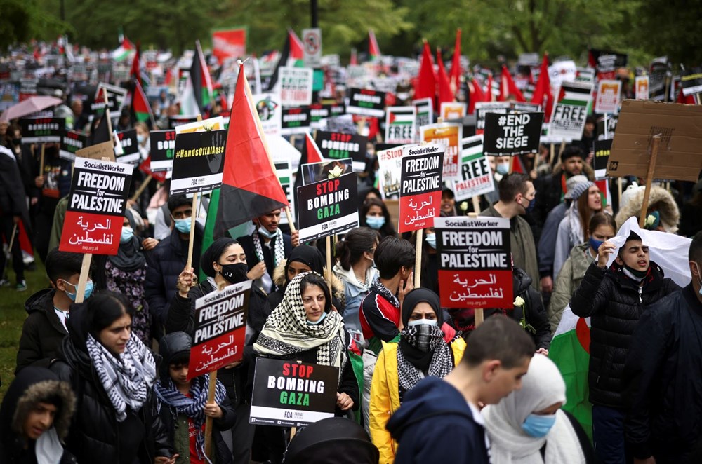 İngiltere ve Fransa'da Filistin'e destek gösterileri - 1