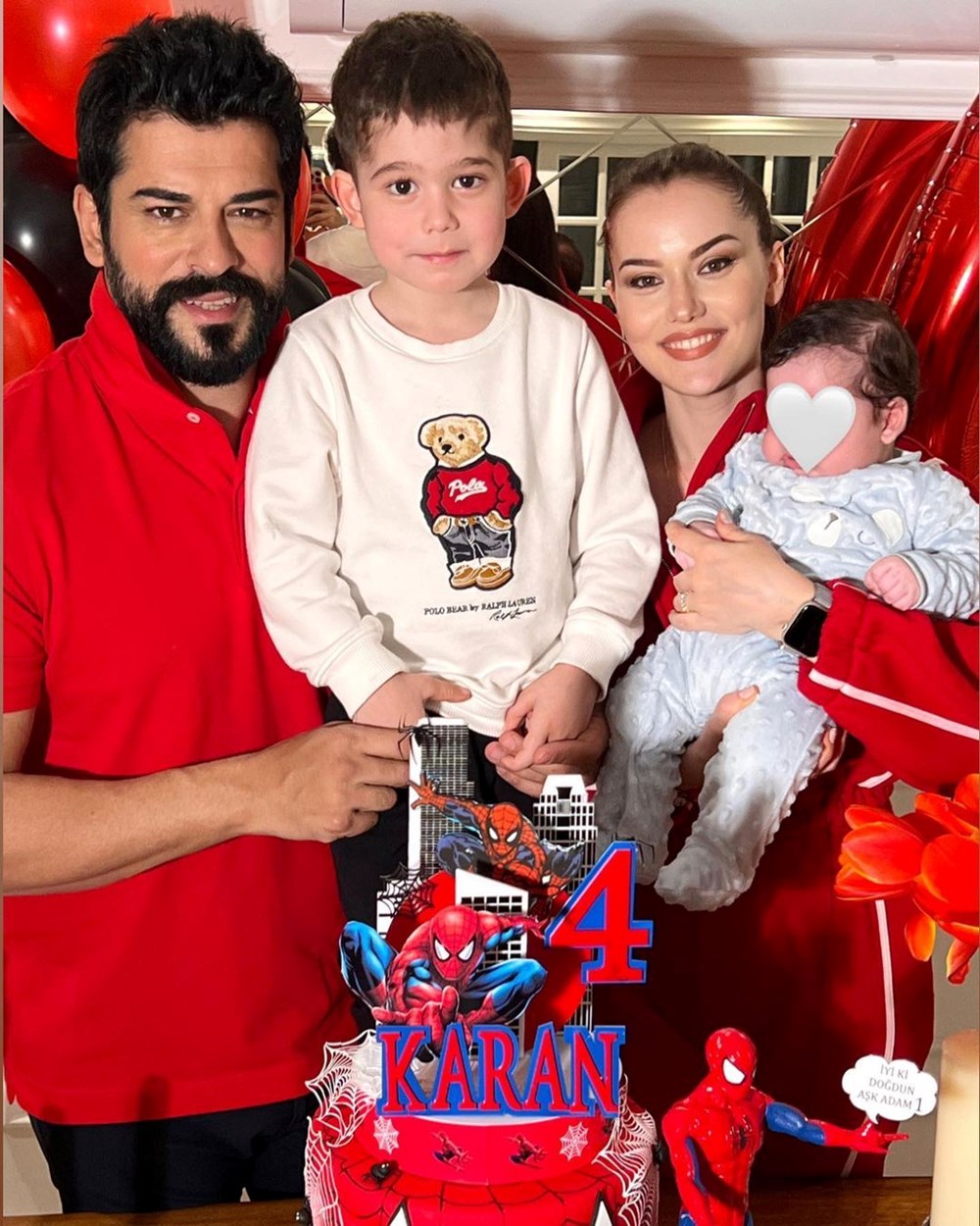 Fahriye Evcen-Burak Özçivit çiftinden oğulları Karan'a doğum günü partisi - 4
