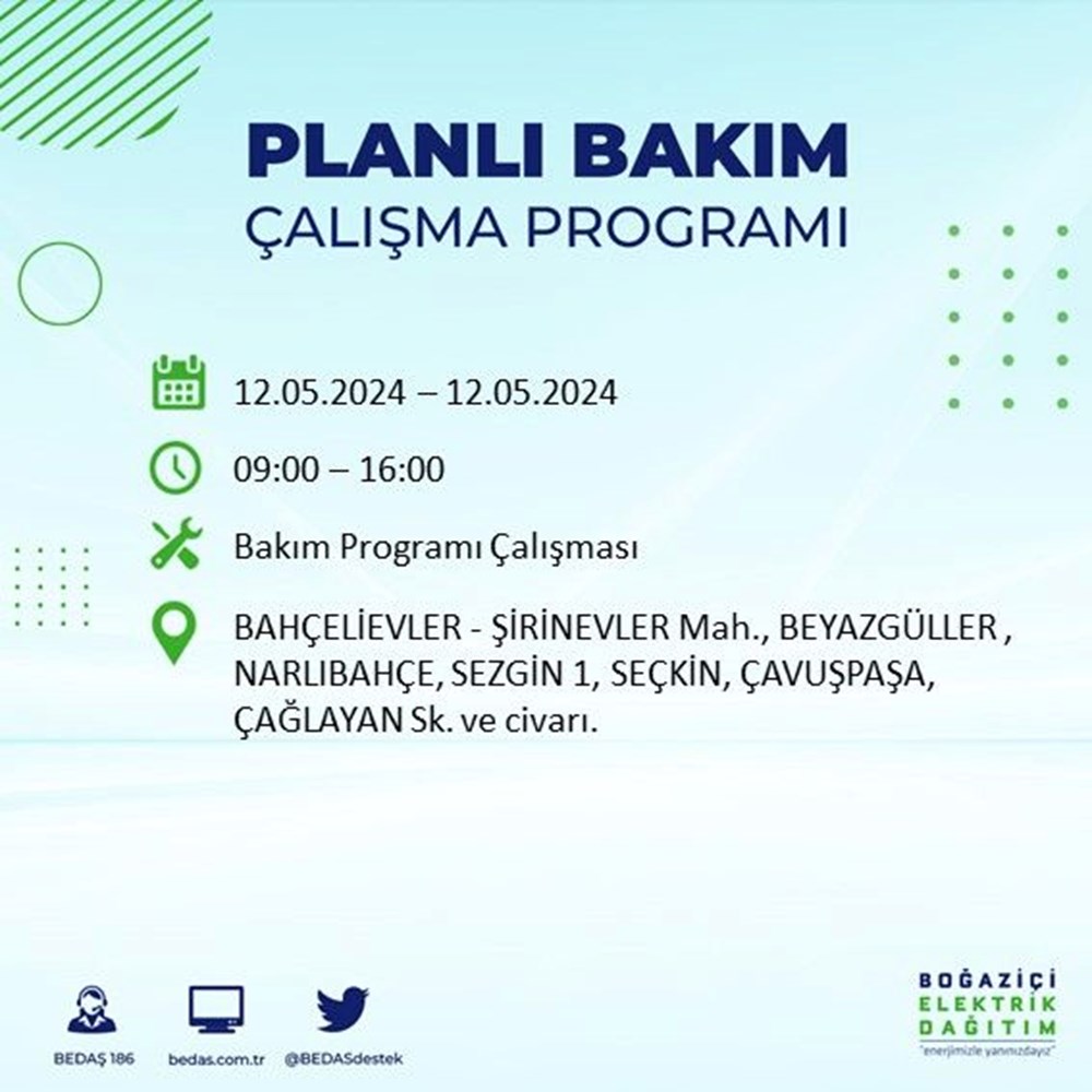 İstanbul'un 10 ilçesinde elektrik kesintisi: Elektrikler ne zaman gelecek? BEDAŞ kesinti programı - 4