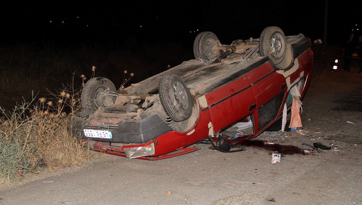 Kontrolden çıkan otomobil takla attı: 1 ölü