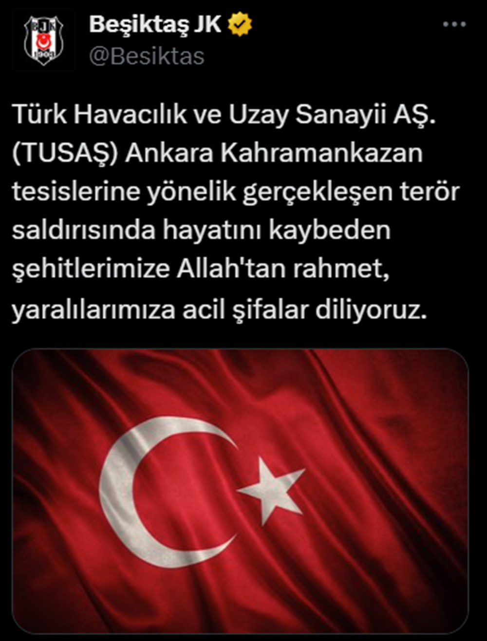 Dört büyük kulüpten TUSAŞ saldırısı sonrası açıklama - 1
