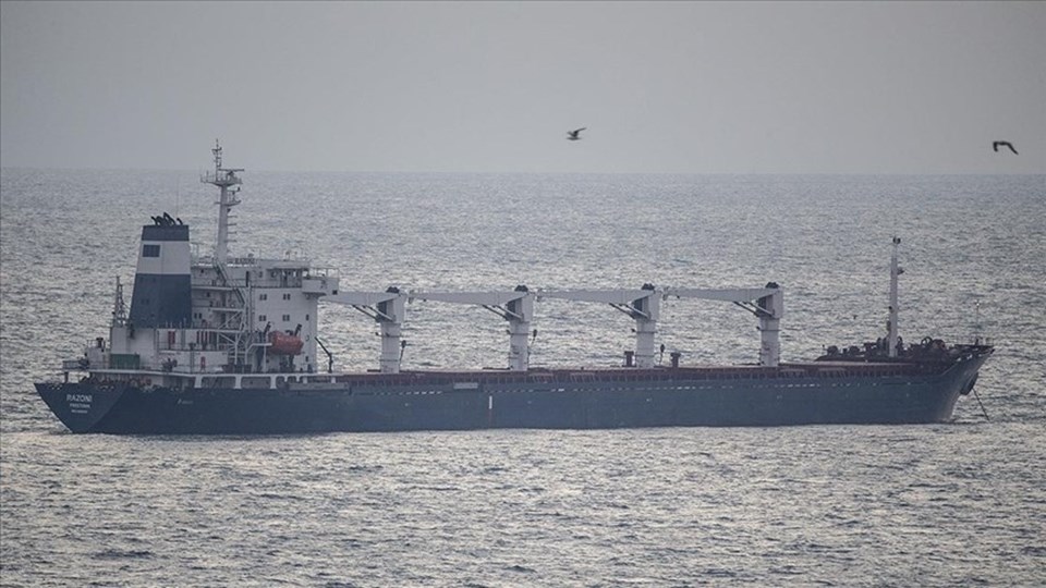 Razoni adlı gemi pazartesi sabahı Ukrayna'nın Odessa Lİmanı'ndan yola çıkmıştı.