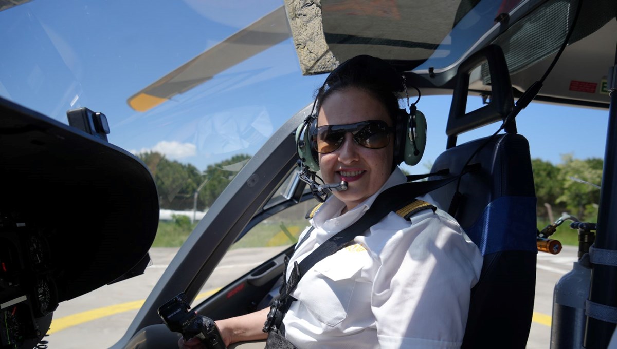 Türkiye'nin tek kadın ambulans helikopter pilotu