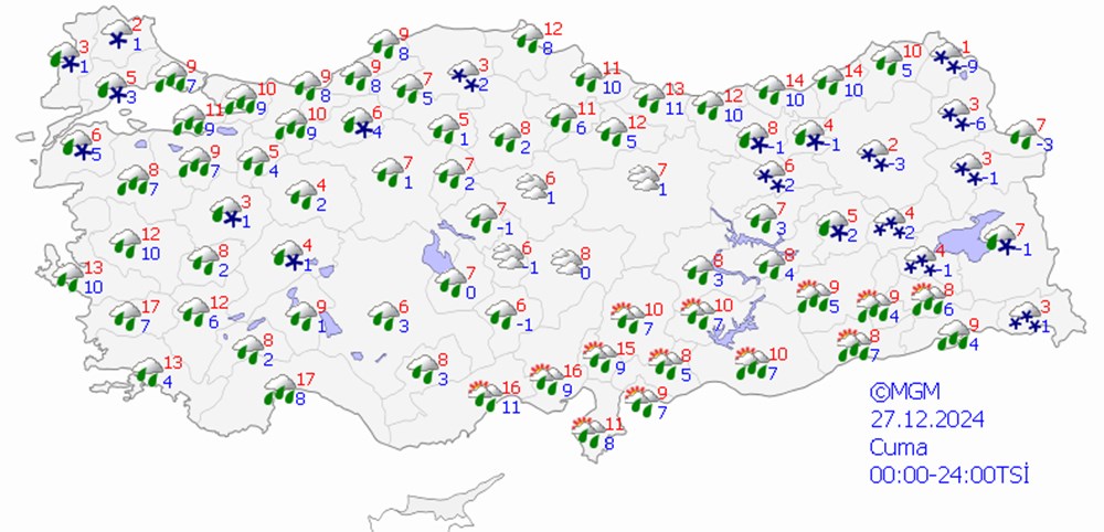 Türki̇ye soğuk havanın etkisinde: İstanbul'da sıcaklık 5 dereceye düşecek - 13