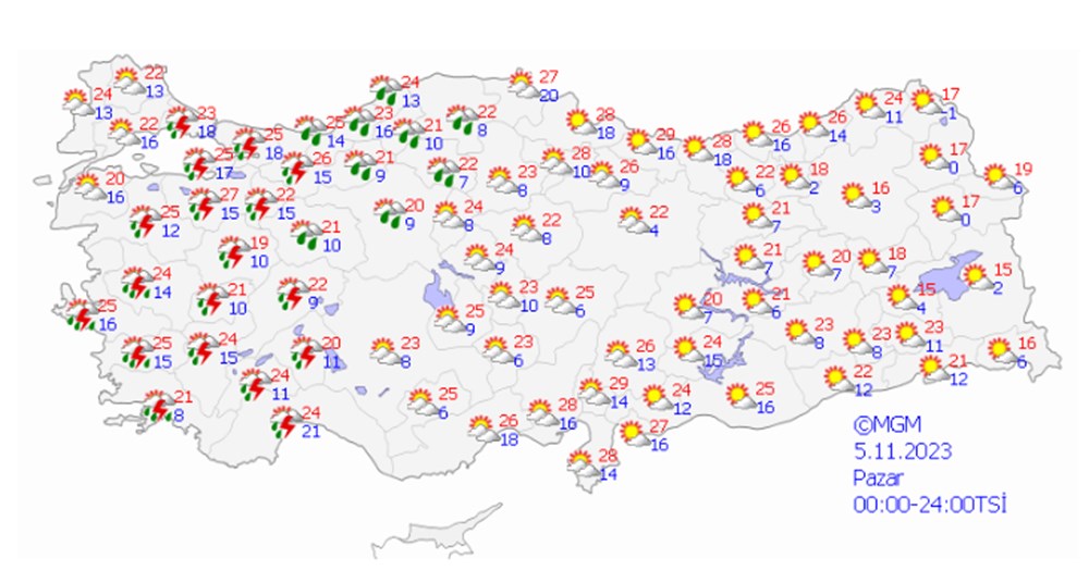 Meteoroloji'den 12 il için sarı kodlu uyarı (Bugün hava nasıl olacak?) - 11