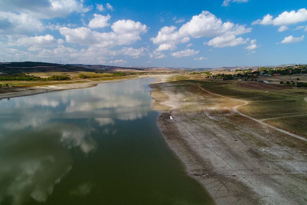 Suların çekildiği Sazlıdere Barajı'nda korkutan görüntü - 7