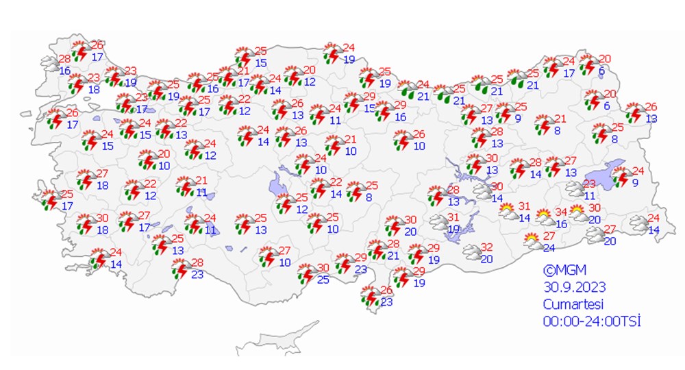 Valilik, AKOM ve Meteoroloji'den kuvvetli yağış uyarısı: 17 il için sarı kod - 14