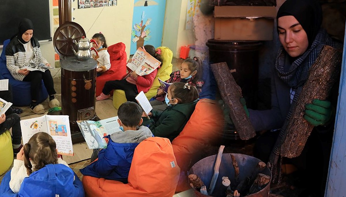 Bingöl'de Emine öğretmen dağ köyündeki okulu sıcak yuvaya dönüştürdü