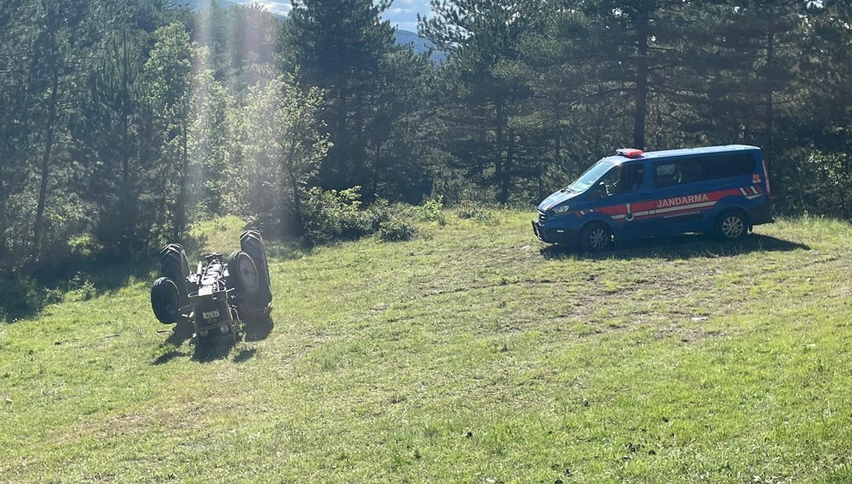 Kontrolden çıkan traktör devrildi: 1 yaralı