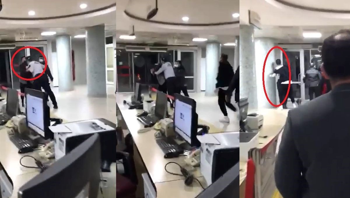 Acil serviste güvenlik görevlisi hasta yakınına kafa attı