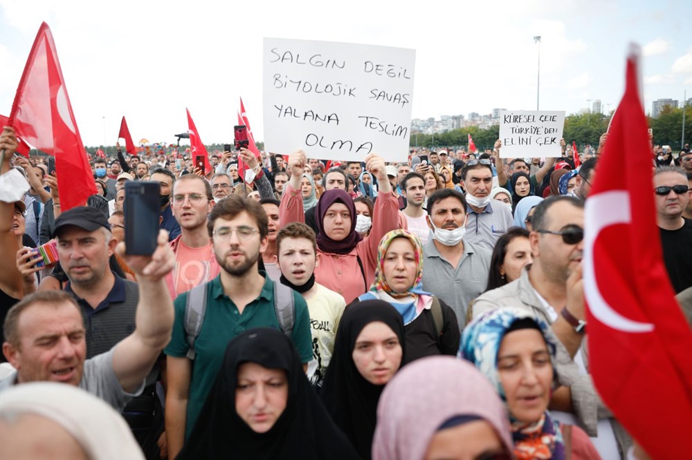 Aşı karşıtları miting yaptı: İşte kareler - 29