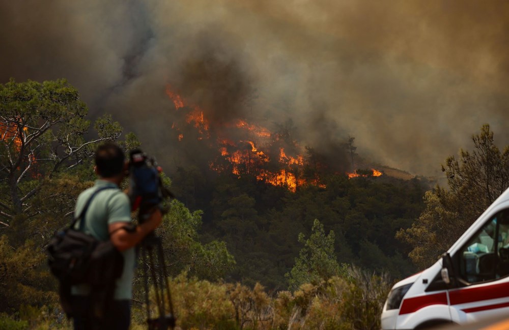 Marmaris'te orman yangını: Rüzgarın etkisiyle yeniden şiddetlendi - 8