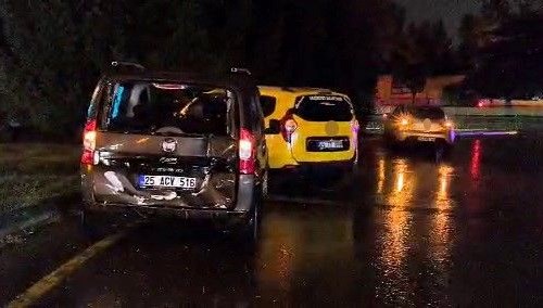 Erzurum'da zincirleme kaza