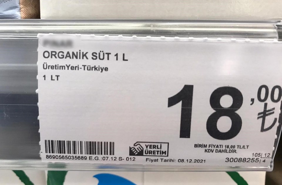 Süt üreticide 3 lira 30 kuruş, markette 18 lira - 1