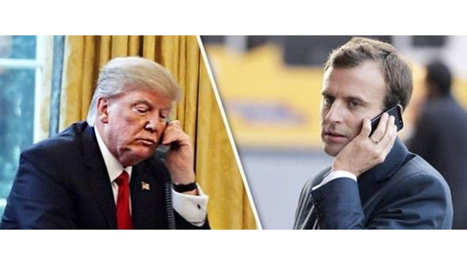 Trump, Macron ile Suriye'yi görüştü