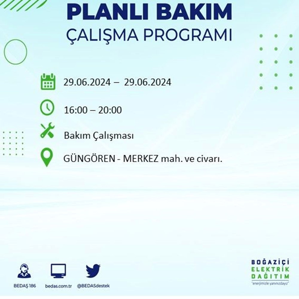 İstanbul'un 11 ilçesinde elektrik kesintisi: Elektrikler ne zaman gelecek? (BEDAŞ 29 Haziran elektrik kesintisi programı) - 10