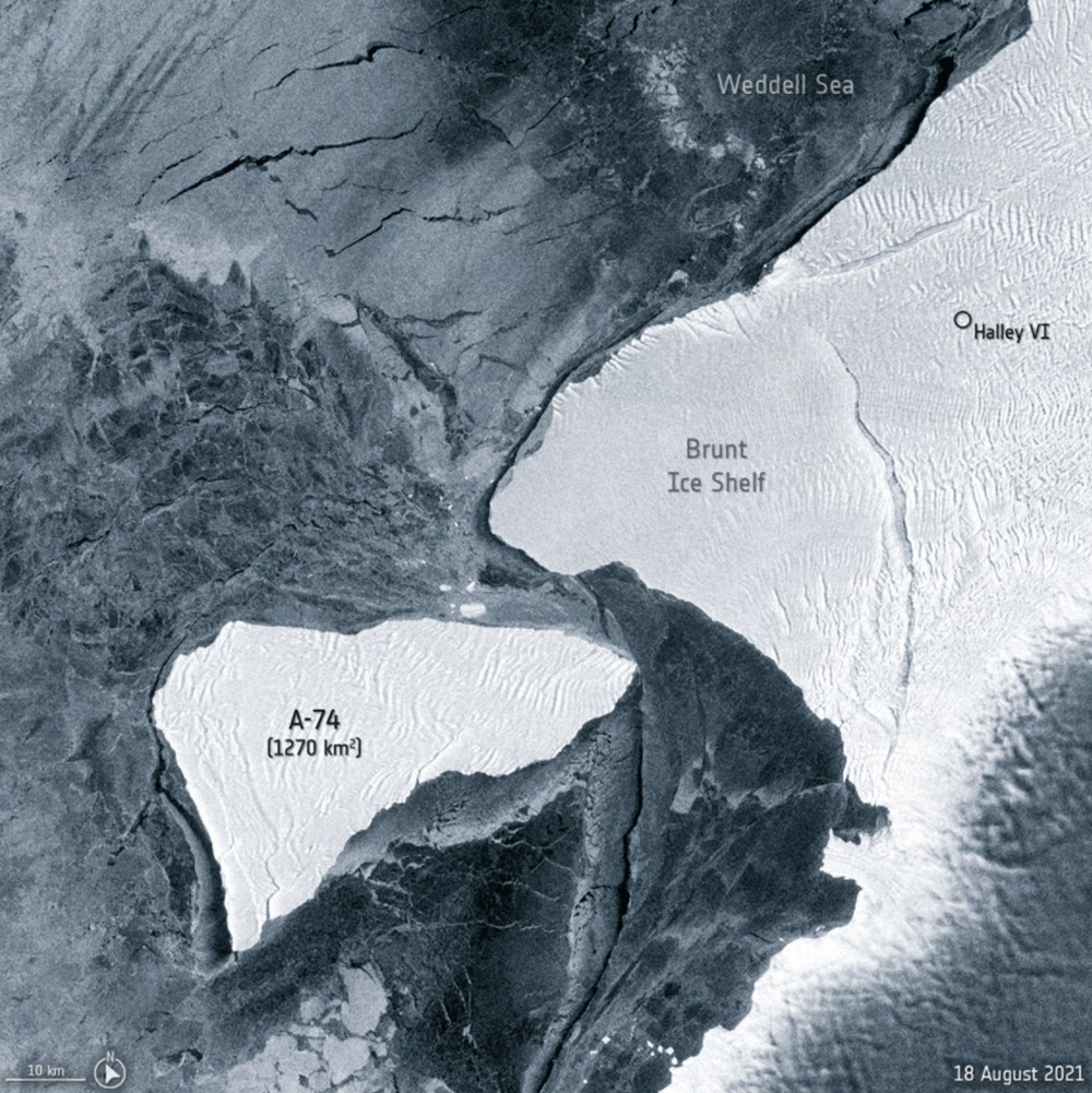 Felaketin eşiğinden dönüldü: Dev buzdağı, ana buz sahanlığına çarpmaktan kıl payı kurtuldu - 6